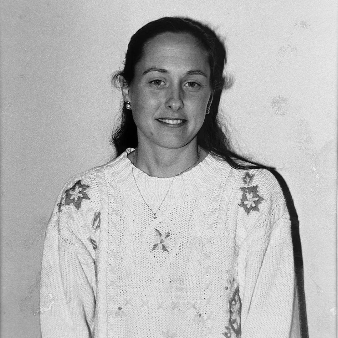 A black and white headshot of Heather Seacord. 